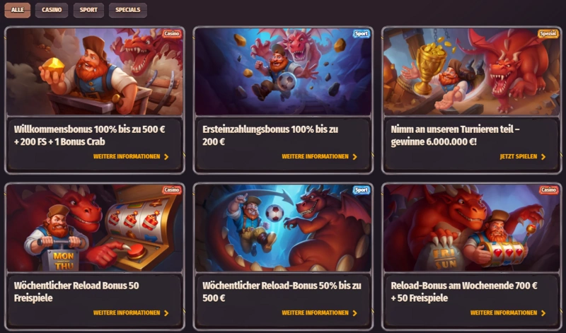 dragonia promotions page